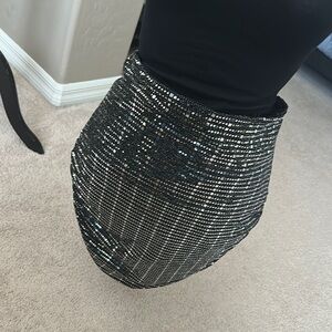 Endless Rose Black Sequin Skirt - S